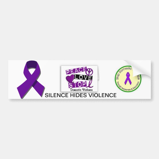 DOMESTIC VIOLENCE AWARENESS BUMPER STICKER (Front)
