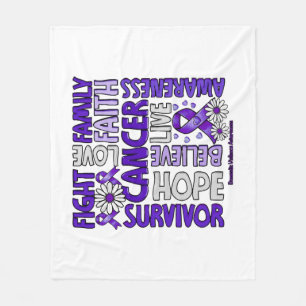 Domestic Violence Awareness - Fight love survivor Fleece Blanket