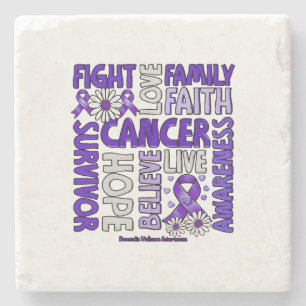 Domestic Violence Awareness - Fight love survivor Stone Coaster