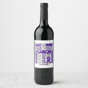 Domestic Violence Awareness - Fight love survivor Wine Label