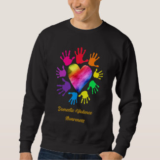 Domestic Violence Awareness Hands Domestic Violenc Sweatshirt