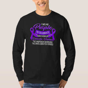 Domestic Violence Awareness I Wear Purple To Celeb T-Shirt