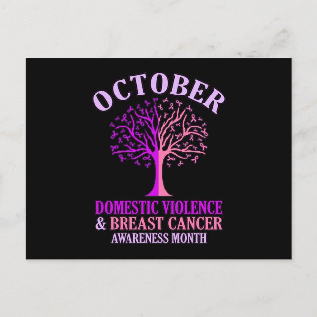 Domestic Violence Awareness Month October Support Invitation Postcard (Front)