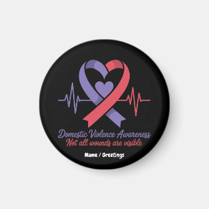 Domestic Violence Awareness Not All Wounds Visible Magnet