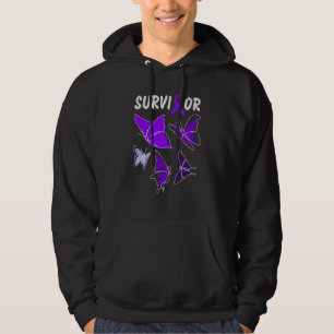 Domestic Violence Awareness purple butterflies Sur Hoodie