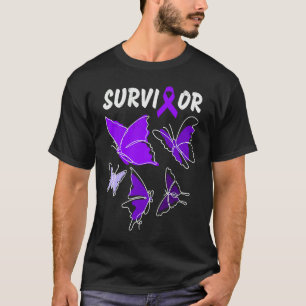 Domestic Violence Awareness purple butterflies Sur T-Shirt