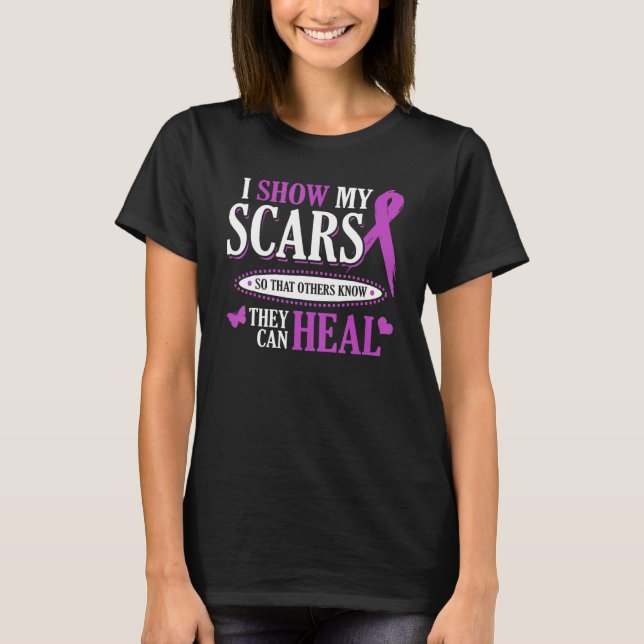 Domestic Violence Awareness Purple Ribbon T-Shirt (Front)