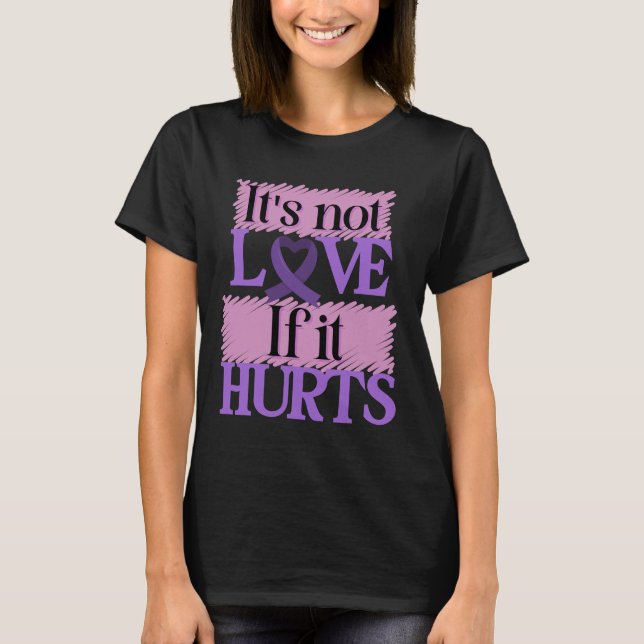 Domestic Violence Awareness Purple Warrior T-Shirt (Front)