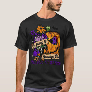 Domestic Violence Awareness retro halloween scary  T-Shirt