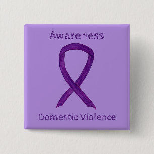 Domestic Violence Awareness Ribbon Custom Pin
