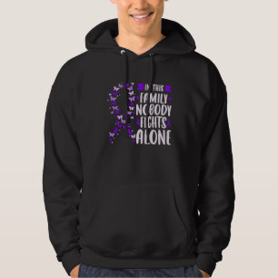 Domestic Violence Awareness Support ribbon butterf Hoodie