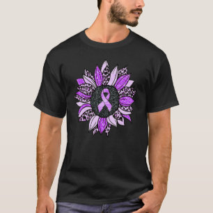 Domestic Violence Awareness Warrior Leopard Purple T-Shirt