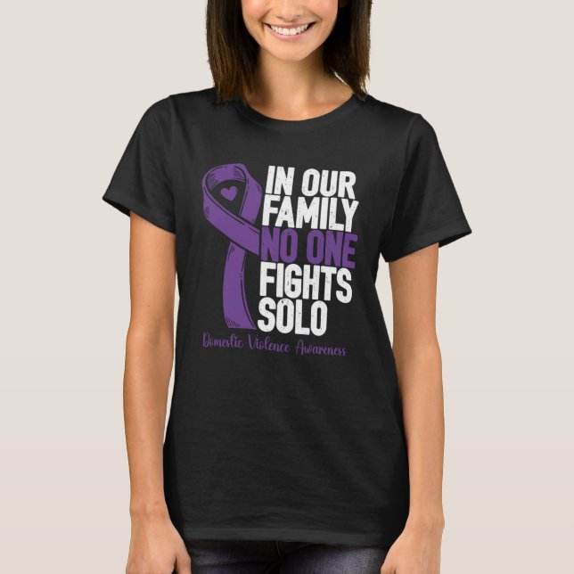 Domestic Violence  Family Domestic Violence Awaren T-Shirt (Front)