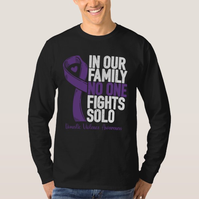 Domestic Violence  Family Domestic Violence Awaren T-Shirt (Front)