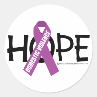 Domestic Violence Hope Classic Round Sticker