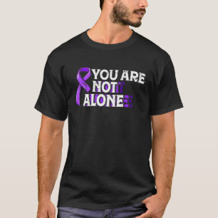 Domestic Violence Purple Warrior Ribbon Support Sq T-Shirt