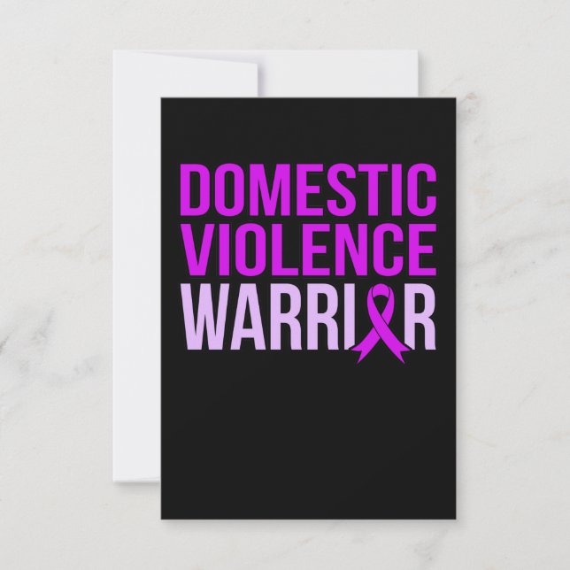 Domestic Violence Warrior Support Awareness Month RSVP Card (Front)
