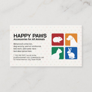 Domesticated Pets Animal Shop Business Card