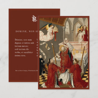 "Domine, non sum dignus" Latin-English Prayer Card