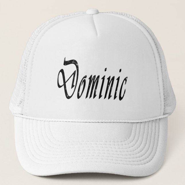 Dominic, Name, Logo, Trucker Hat (Front)