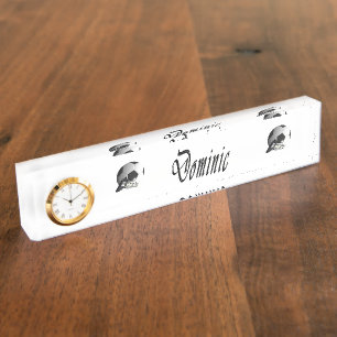 Dominic Name Logo With Soccerball And Shoes, Nameplate