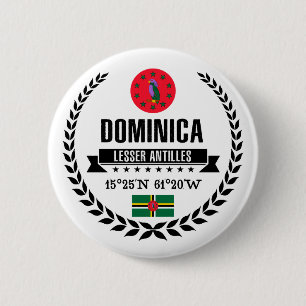 Dominica 6 Cm Round Badge