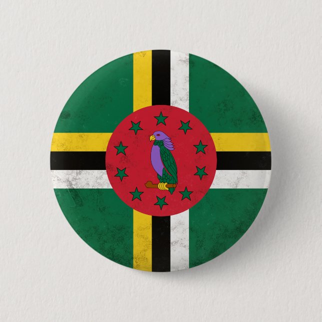 Dominica 6 Cm Round Badge (Front)