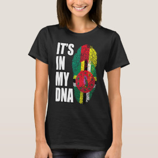 Dominica And Cameroonian Mix DNA Flag Heritage T-Shirt