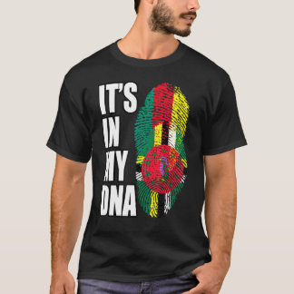 Dominica And Cameroonian Mix DNA Flag Heritage T-Shirt