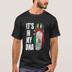 Dominica And Mexican Mix DNA Flag Heritage T-Shirt