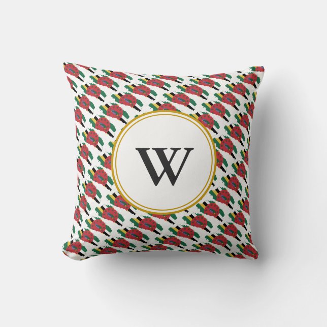 DOMINICA Blessed Nation Monogram Cushion (Front)