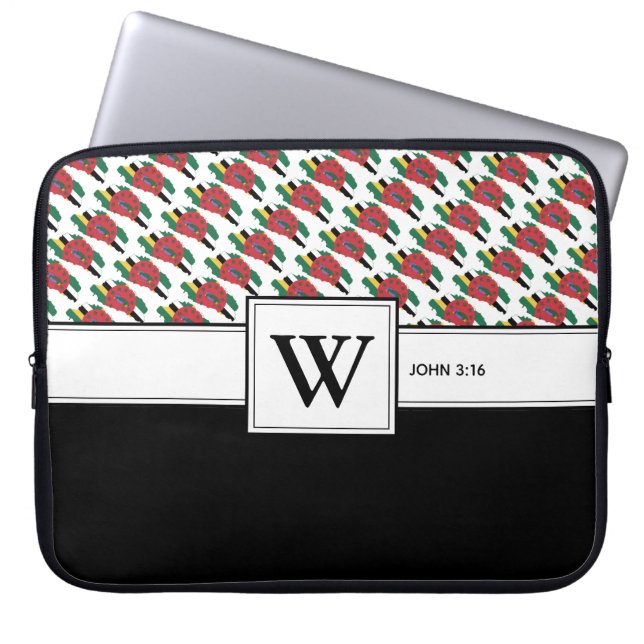 DOMINICA Christian Scripture Laptop Monogram Laptop Sleeve (Front)