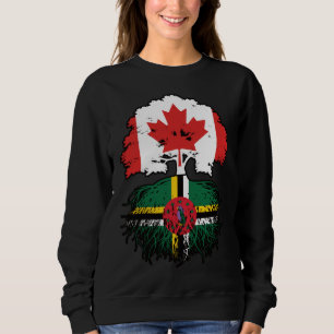 Dominica Dominican Canadian Canada Tree Roots Flag Sweatshirt