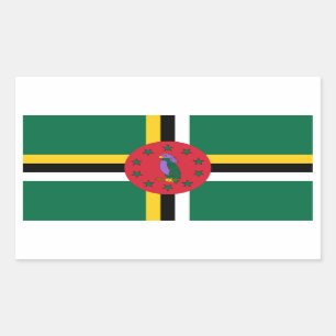 Dominica/Dominican Flag Rectangular Sticker