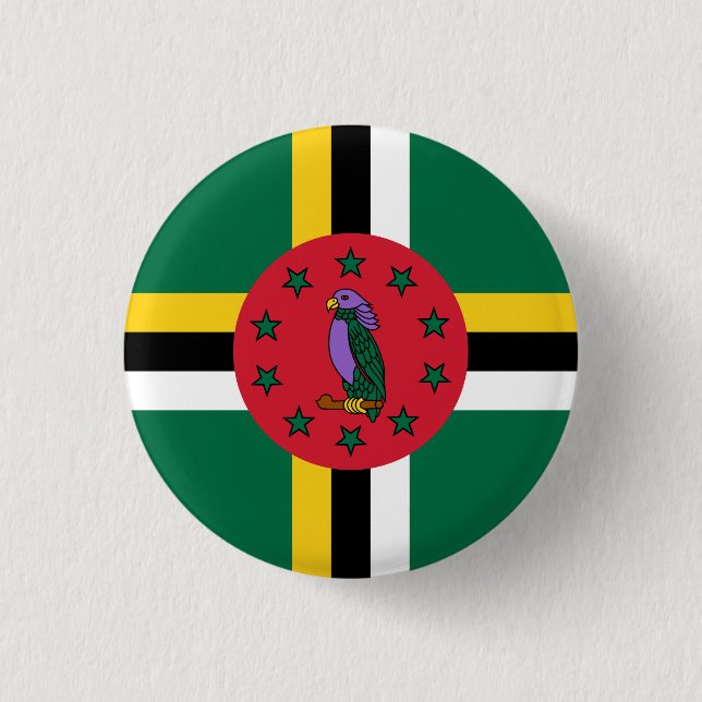 Dominica Flag 3 Cm Round Badge (Front)