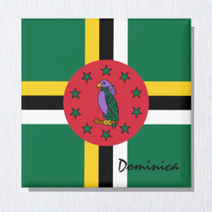 Dominica flag & America holiday/sports fans Magnet
