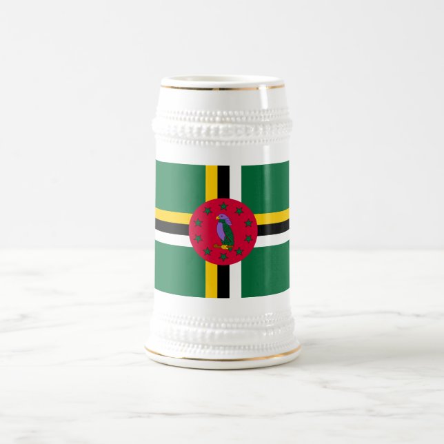 Dominica Flag Beer Stein (Center)