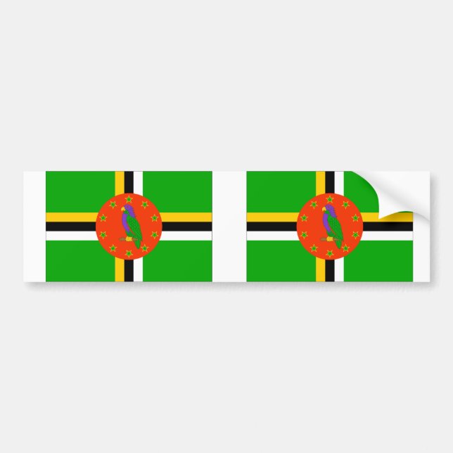 Dominica Flag Bumper Sticker (Front)