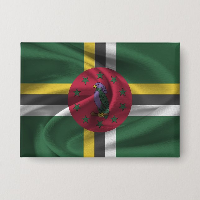 Dominica Flag Button (Front)