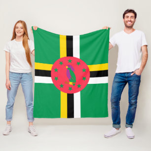 Dominica flag fleece blanket
