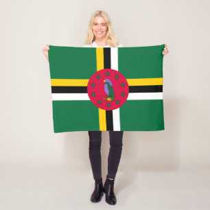 Dominica Flag Fleece Blanket