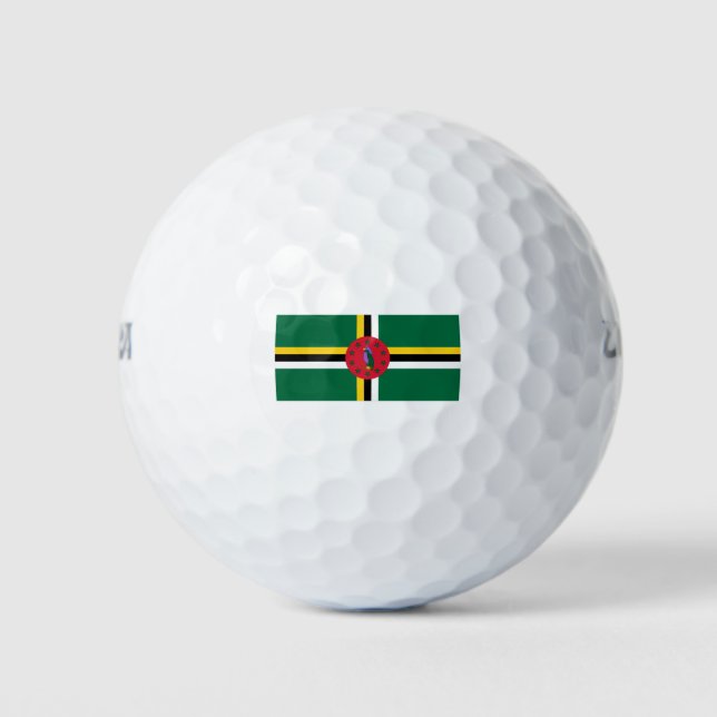 Dominica Flag Golf Balls (Front)