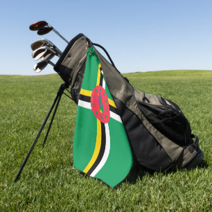 Dominica flag golf towel
