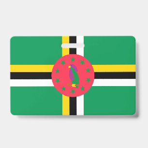 Dominica flag ID badge