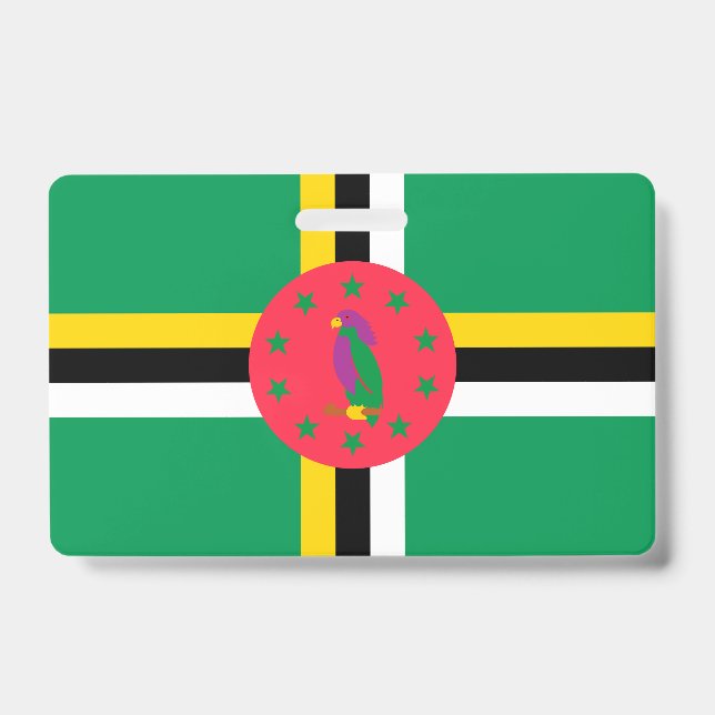 Dominica flag ID badge (Front)