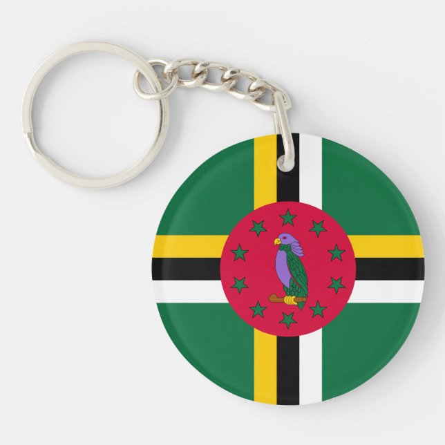Dominica Flag Key Ring (Front)