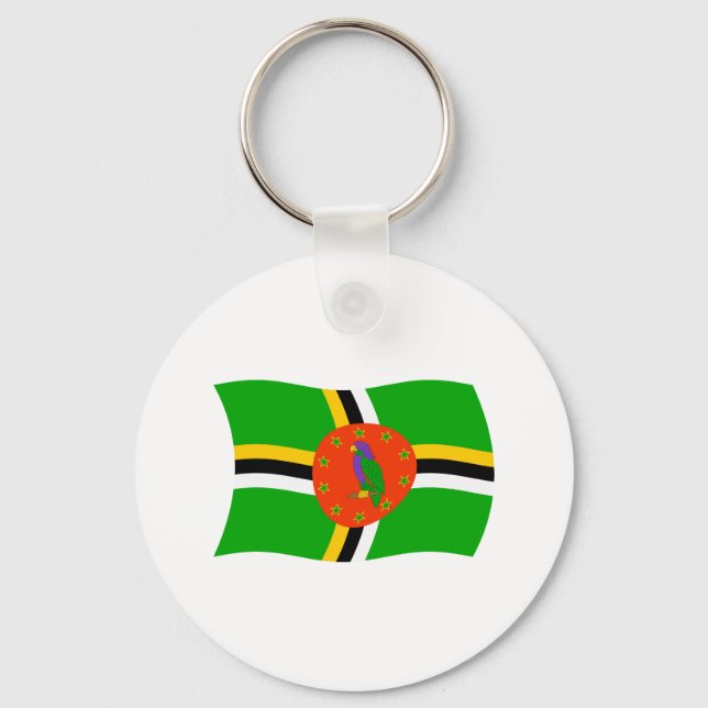 Dominica Flag Keychain (Front)