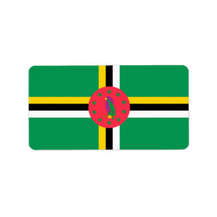 Dominica flag label
