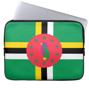 Dominica flag laptop sleeve