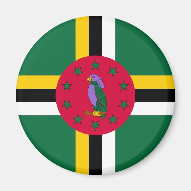 Dominica Flag Magnet (Front)